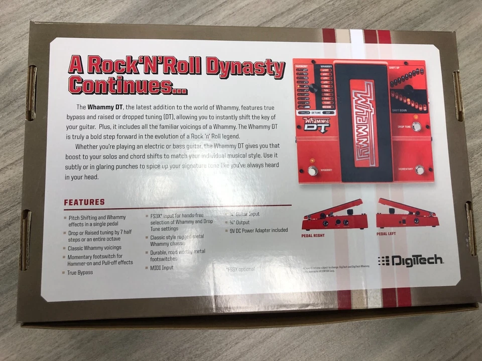 Pedal de efectos para guitarra Digitech Whammy DT Pitch Shift Drop Tune True Bypass Foto 2 de 4