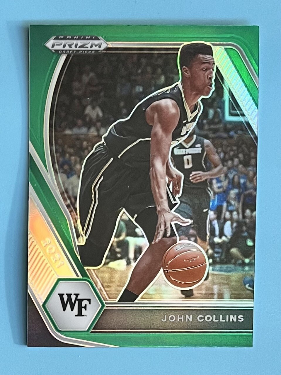 JOHN COLLINS 2021 Panini Prizm Draft Picks Green Prizm #94 WAKE FOREST