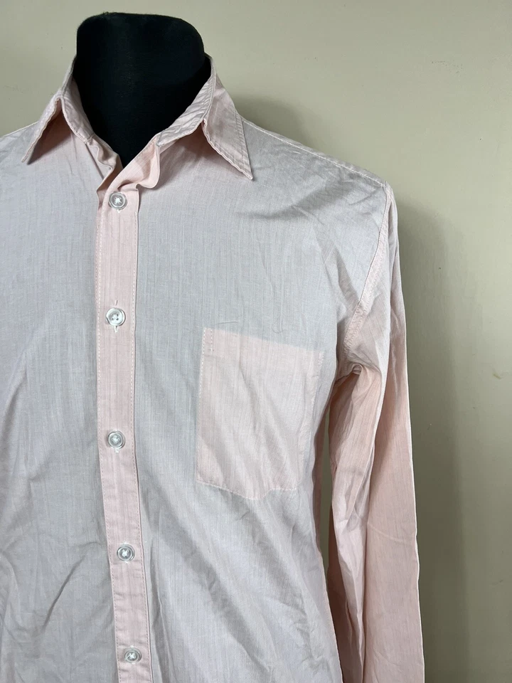 Camisa Steven Alan M Mediana Rosa Claro Abotonada Delantera Manga Larga Para Hombre H3 Foto 3 de 4