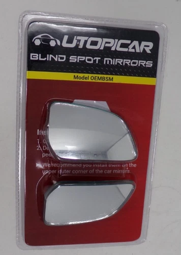 New Sealed Utopicar Blind Spot Car Mirror 2 pc Set Convex-Model OEMBSM