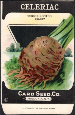 Vegetable Seed Pack Empty Lone Star Vintage 1940s Celeriac Turnip Celery NY NOS