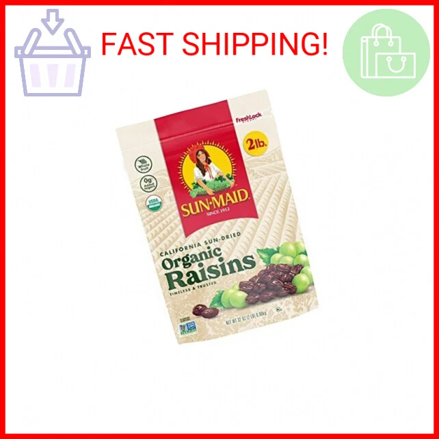 Sun-Maid Organic California Sun-Dried Raisins - (2 Pack) 32 oz Resealable Bag -  - Image 2 of 2