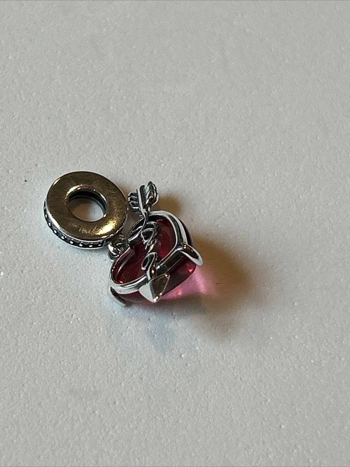 Authentic Pandora #793085C01 Red Heart & Arrow Murano Glass Dangle ...