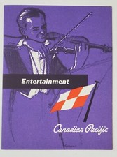 1964 Canadian Pacific Cruise Line SS Empress England 6/20 Vtg Entertainment Card