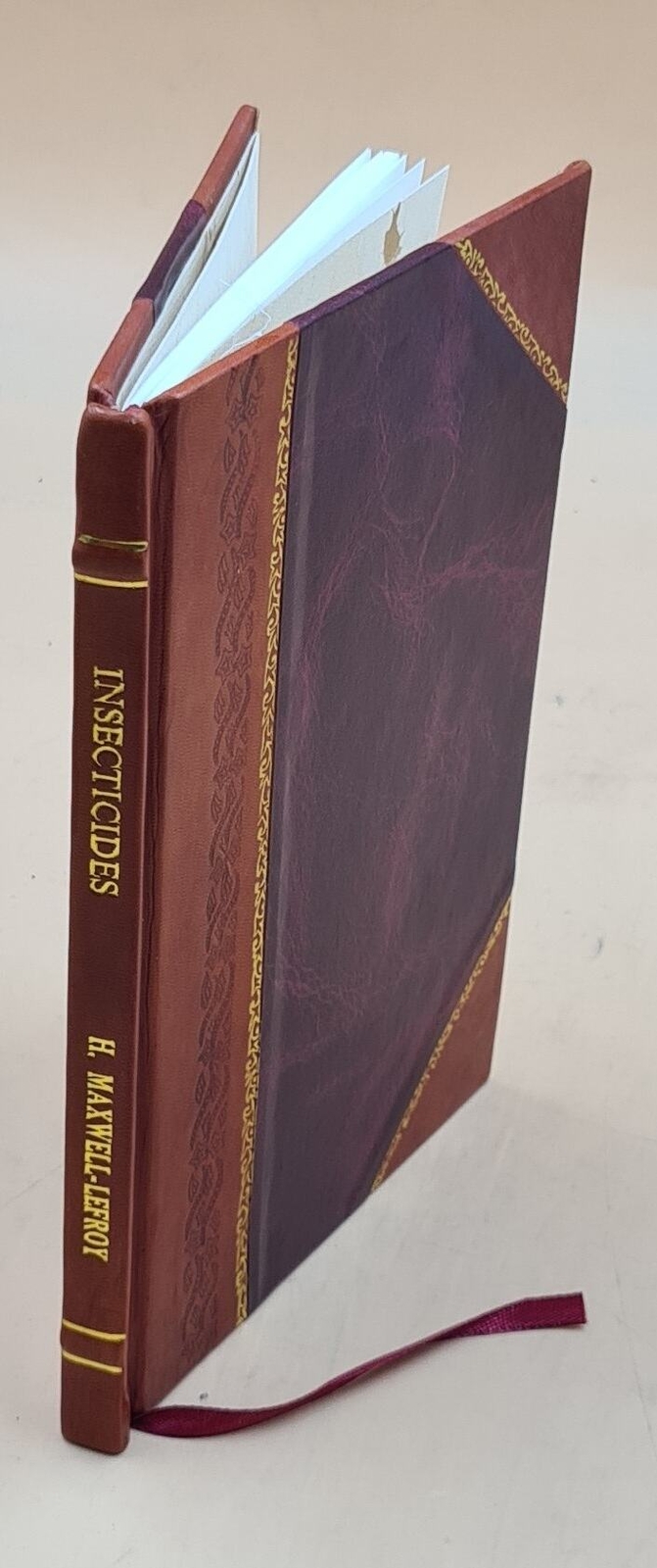 Vintage 1911 Insecticides Book by Maxwell-Lefroy Leather Bound Edition