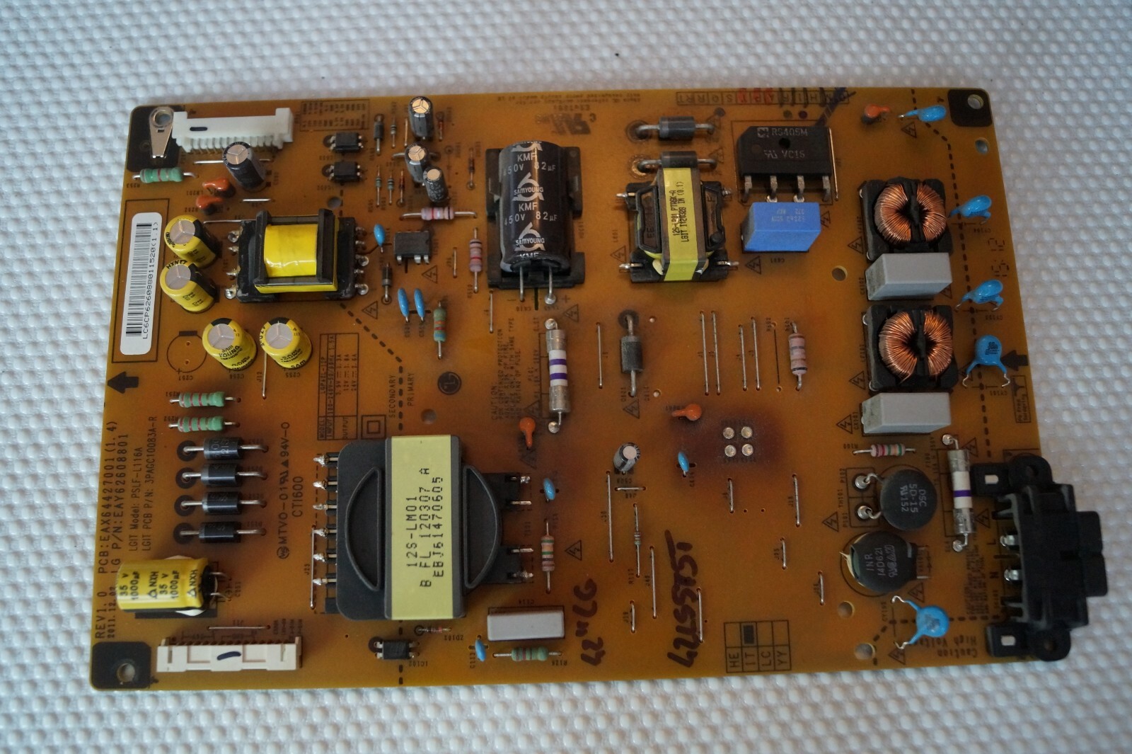 PSU POWER SUPPLY BOARD EAY62608801 EAX64427001(1.4) FOR 42"" LG 42LS575T LED TV