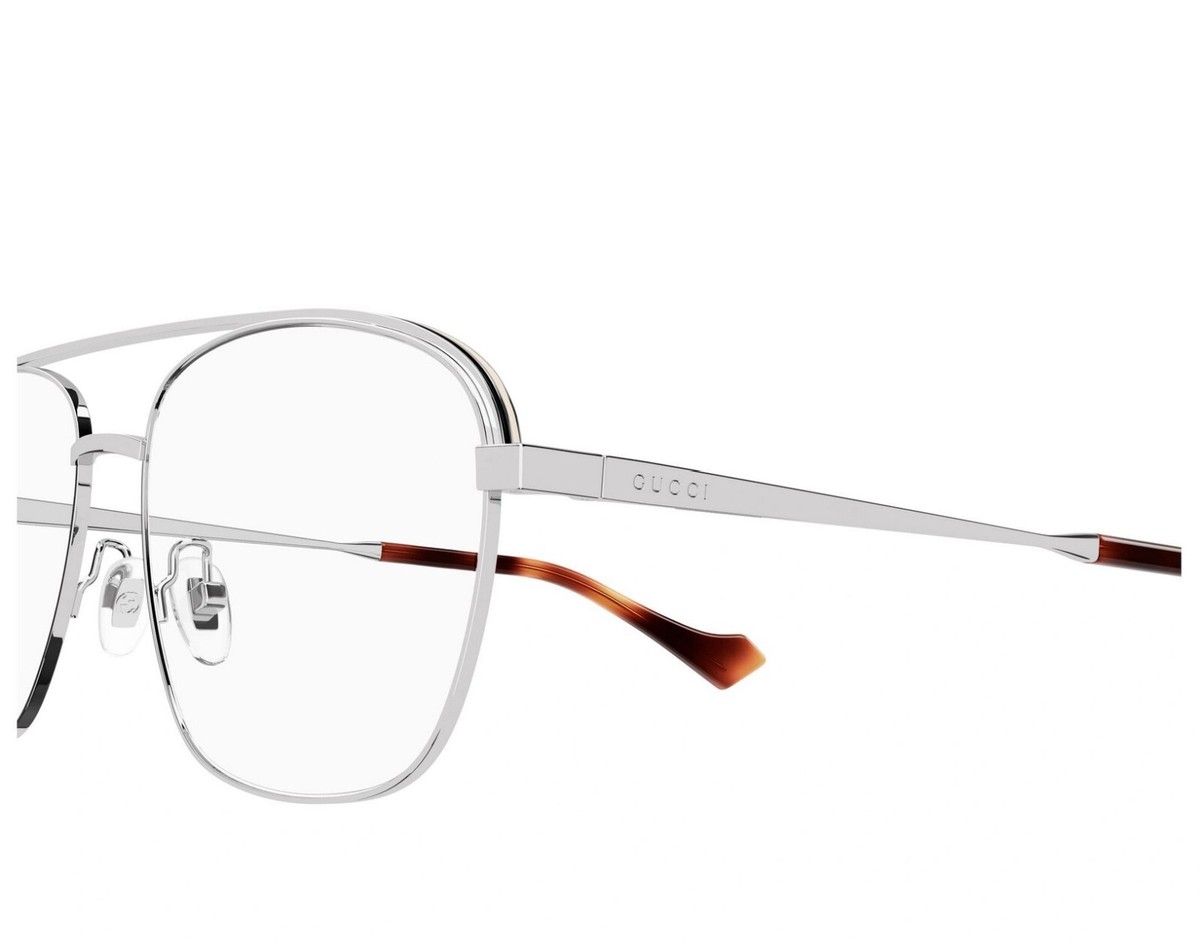 Gucci GG1103O Eyeglasses Silver Metal Buy GUCCI Wide Square Eyeglasses Online | MAGRABi UAE main image 4