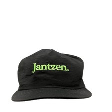 Vintage Rare 80's Nylon Jantzen Beach Surf Snapback Hat - Black Cap