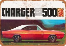 Metal Sign - 1970 Dodge Charger 500 - Vintage Look Reproduction