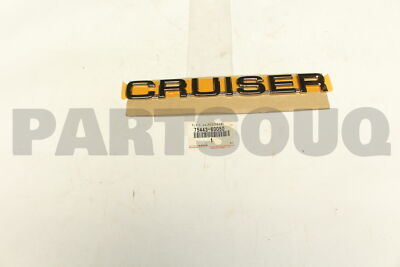 7544360050 Genuine Toyota PLATE, BACK DOOR NAME, NO.3 75443-60050