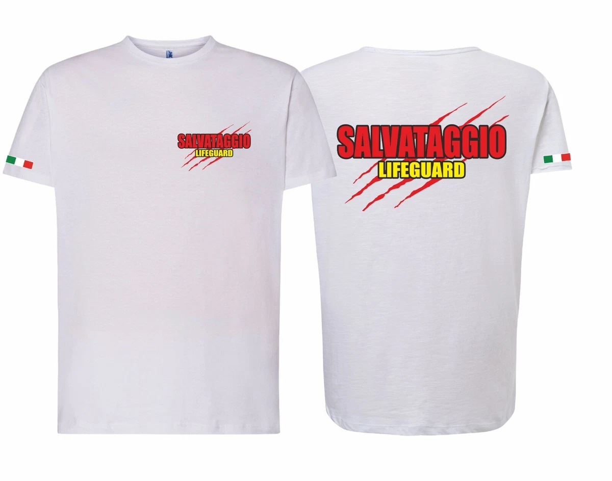 Canotta Bagnino Lifeguard Uomo | Fashion Graphic | 100% Cotone | Regular Fit Per Salvataggio E Estate - 4