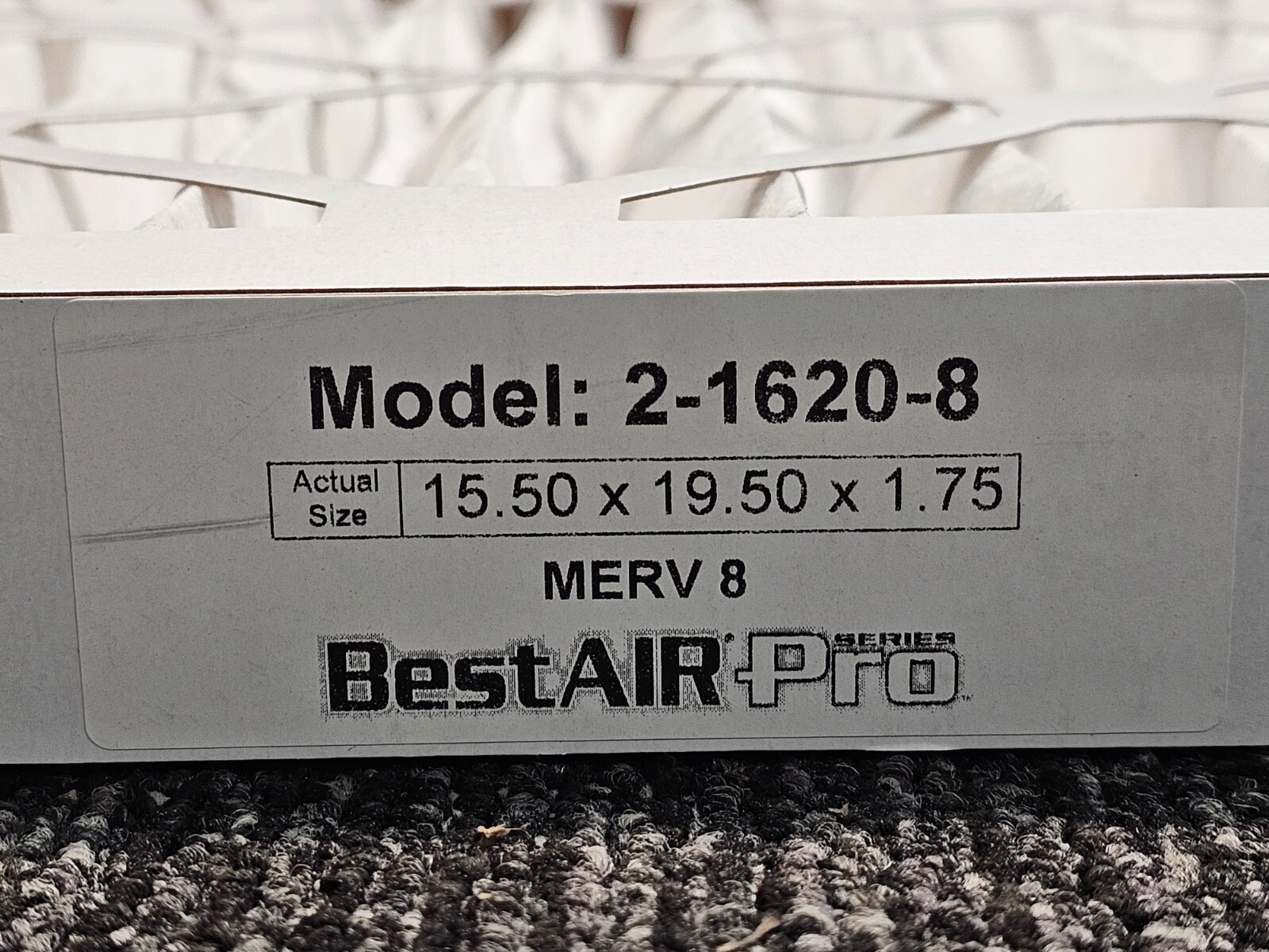 (QTY 8) BestAirPro 2-1620-8 16" x 20" x 2" MERV 8 Commercial Pleated Air Filter