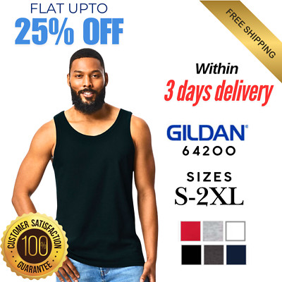 GD64200 Gildan 64200 Adult Sleeveless Softstyle Moisture-Wicking Tank Top