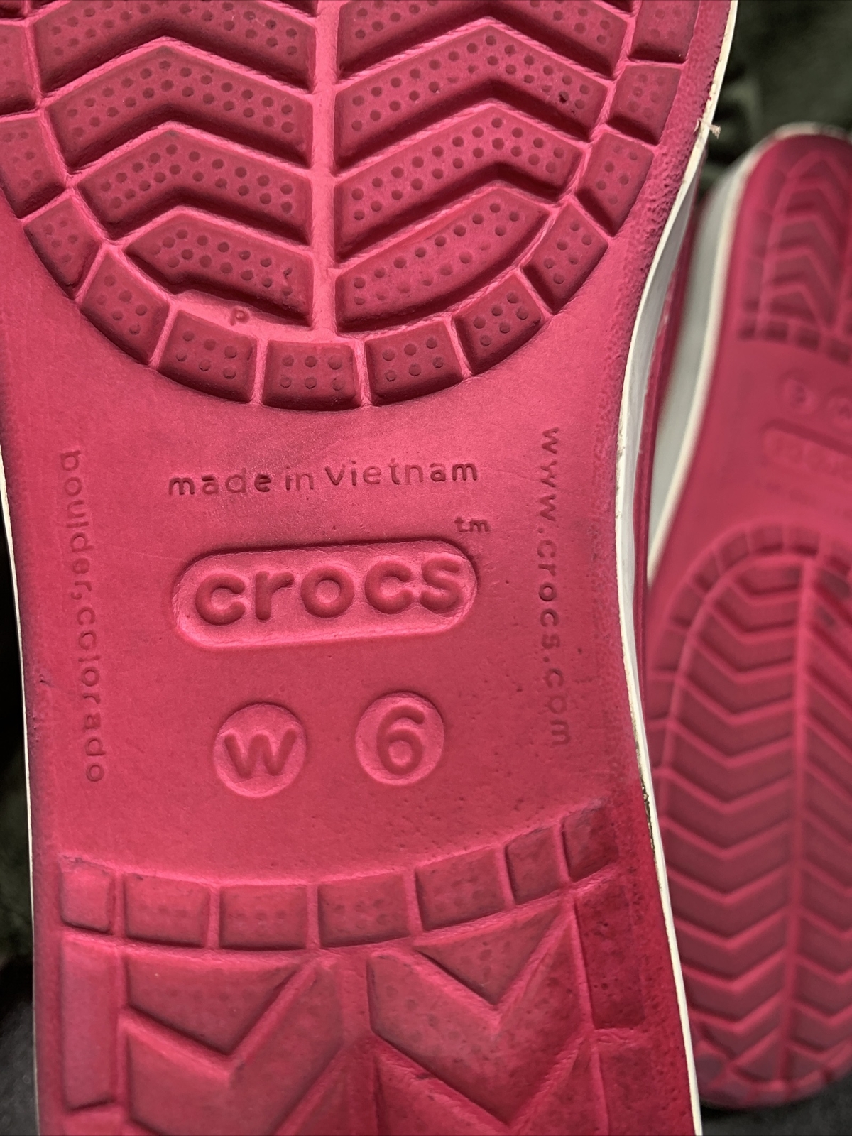 Crocs Womens Pink Mary Janes Slip On Flats Shoes siz… Gem