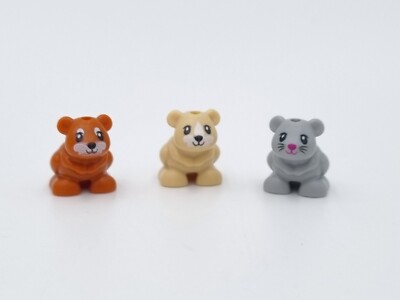 Lego Hamster Tiere Friends 3 STK  Figur Minifiguren Haustiere Zoo