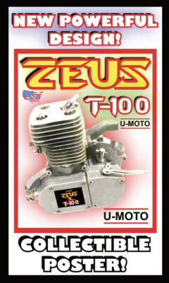 NEW 80cc/100cc 2-STROKE MOTORIZED BIKE ENGINE FOR KITS AND BIKES PROMO POSTER