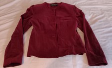 Vintage Chaus Womens Tailored Jacket Size 5-6 Rich Red Cotton Velveteen Great