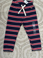 Baby Gap 100 Cotton NWT 12-18 Brannan's Favorites Navy  Red Elasticized Pant