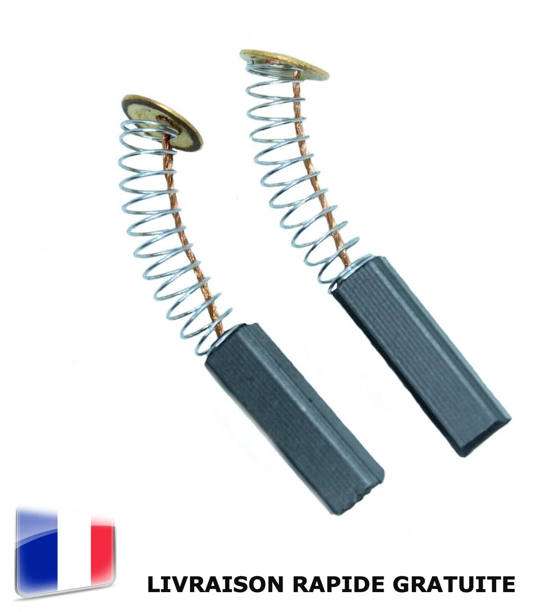 Jeu De 2 Balais (charbons) Moteur électrique - Dimensions 6.4x7.9x12.5 Mm - Neuf