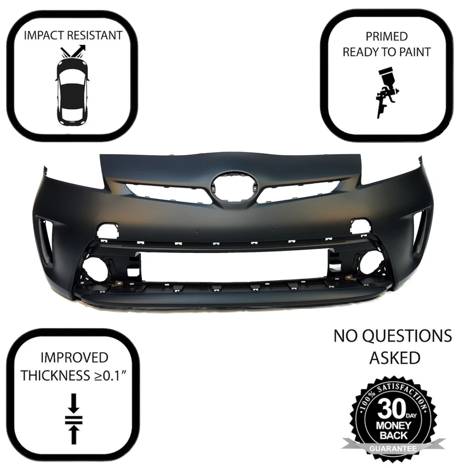 Cubierta de parachoques delantero imprimada fascia para Toyota Prius 2012-2015 5211947934 TO1000394 Foto 3 de 4