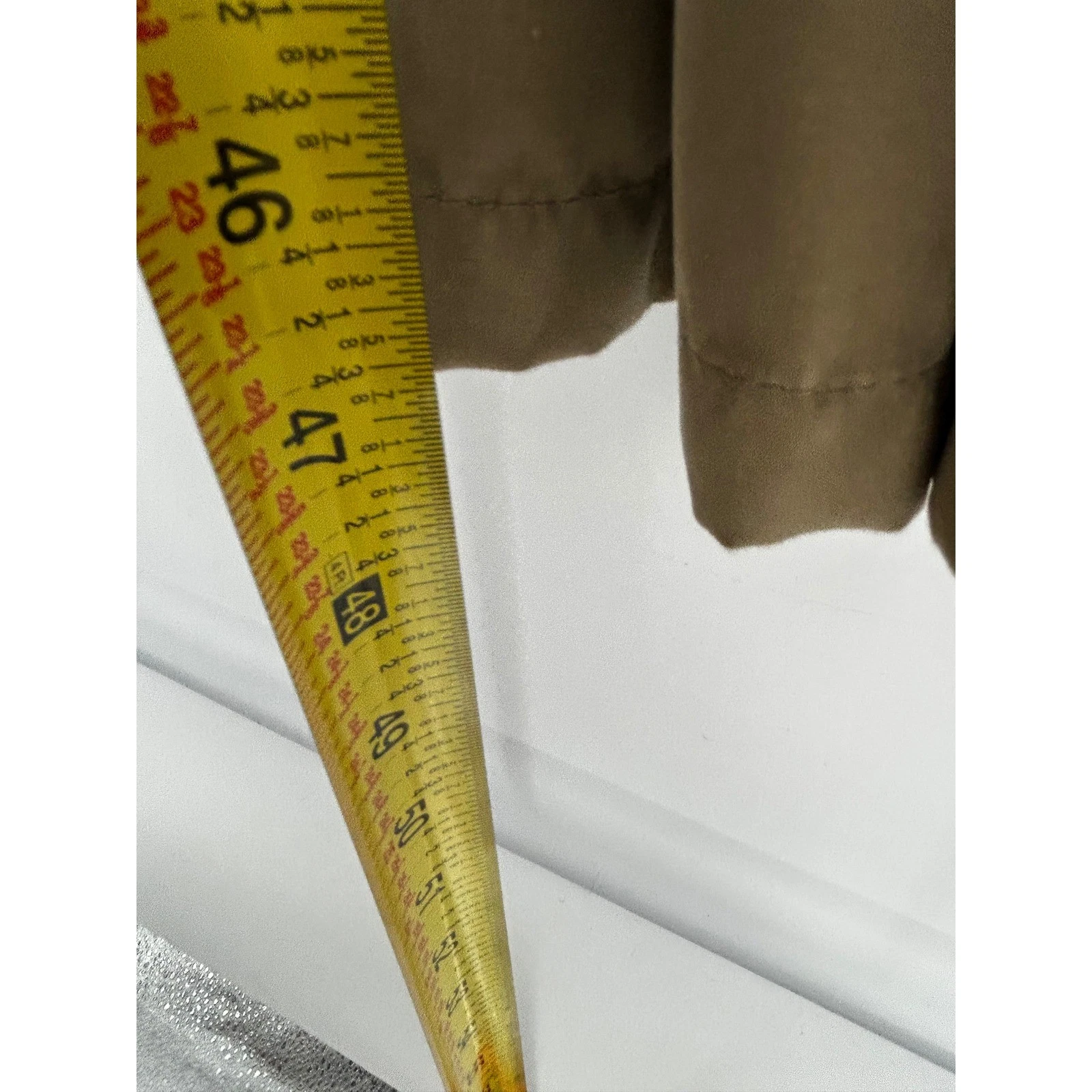 Bill Blass Menswear Khaki Tan Double Breasted Trench Coat with Belt Mens image 3