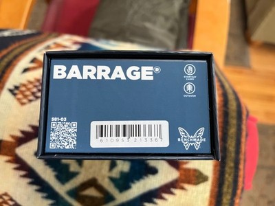 Benchmade Barrage AXIS-Assist Knife Blue Canyon Richlite (3.6'' SW)  NIB, New Box