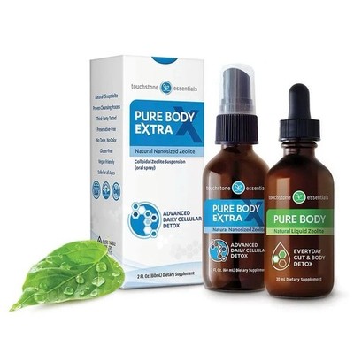 Touchstone Essentials Pure Body Daily Body Detox Set Zeolite Oral Spray