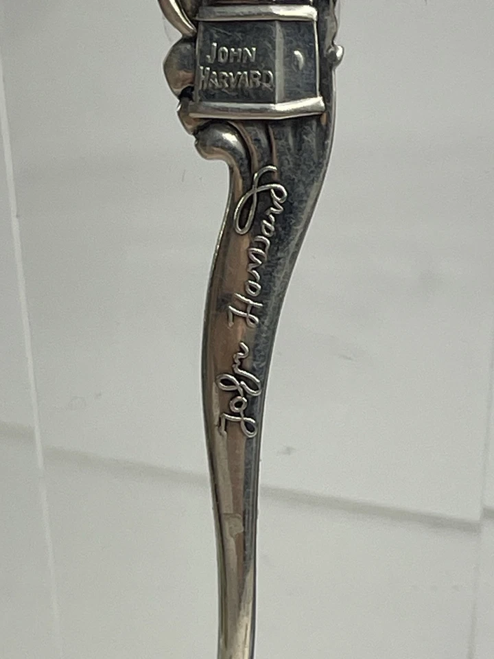 ESTATE STERLING  FRANK M. WHITING MARQUIS JOHN HARVARD SOUVENIR SPOON-4 3/8" - Image 3 of 4