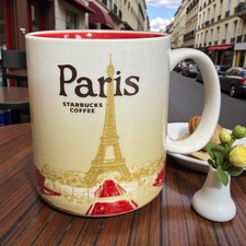 Starbucks PARIS France Global Icon Collector Mug 16oz Red 2012 EUC Scratch