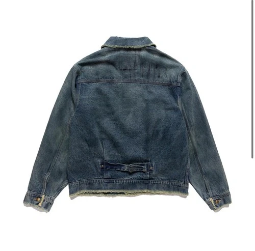 CEEC LA Streetwear Brand Men’s Dirty Wash Type II Denim Jacket NEW Size L image 10