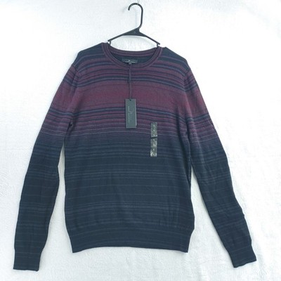 Marc Anthony Men's Luxury Collection Cashmere Cotton Wool Blend Ombre Sweater L
