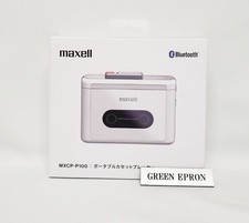 Maxell MXCP-P100 Bluetooth Cassette Player USB-C Rechargeable White Portable