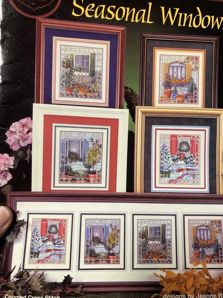 Lot 2 Cross Stitch Patterns Seasonal Windows, As Seasons Change Dimension - Image 2 of 4
