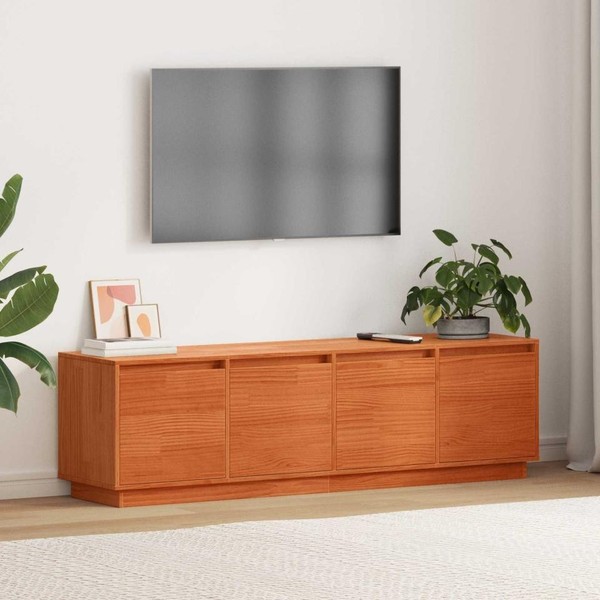 Tv-Schr?Nk 156 X 37 X 45 Cm Braun Holzwerkstoff-image