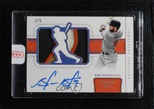 2018 National Treasures Signature Jumbo Die-Cut Prime 3/5 Brandon Belt Auto 9l4