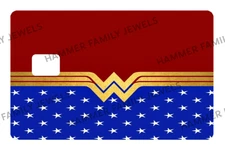 Wonder Woman Fan Art Card Skin Decal *