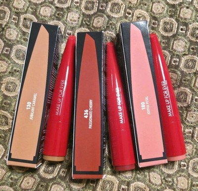  3 Makeup forever Rouge Artist Shine On Sculpting lipstick. New