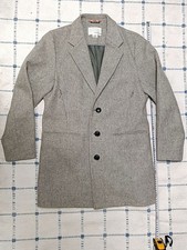 Nanamica Chester Wool Coat XS Gray Windstopper Made in Japan