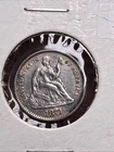 1871 Seated Liberty Half Dime Almost Uncirculated AU Coin #35165