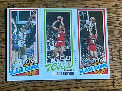 1980-81 Topps Slam Dunk Star Julius Erving Ron Brewer Elvin Hayes #258-181-257