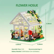 Compatible Modular Flower House with LED Lighting Kit Original Box 598