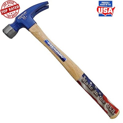 32oz Framing Hammer Milled Face Deep Throat American Hickory Smooth Claws New