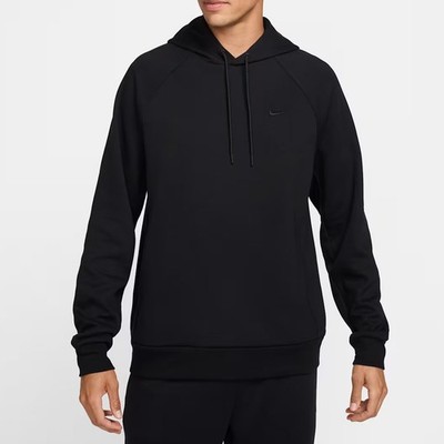 Nike Dri Fit Primary Fleece UV Herren schwarz tailliert Pullover Performance Hoodie