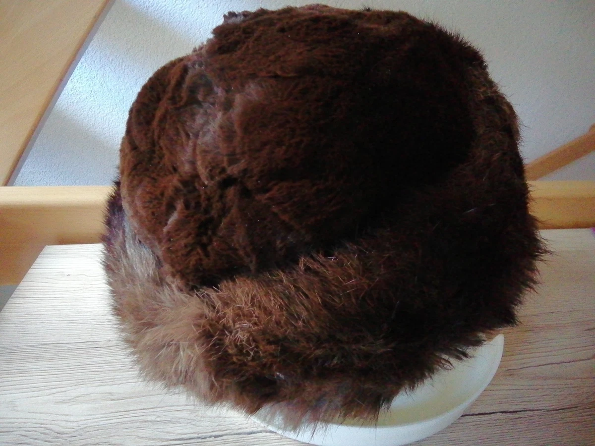 PELZ KAPPE Nerz braun Vintage 60er Jahre gefüttert 