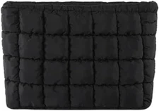 Puffy Quilted Makeup Bag for Women, Cosmetic Bag, Travel Toiletry Organizer Pouc