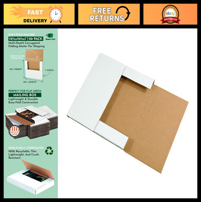 Small Business Shipping Boxes 12.5''x12.5''x1'' - Bulk Cardboard Storage, Gift, Dou