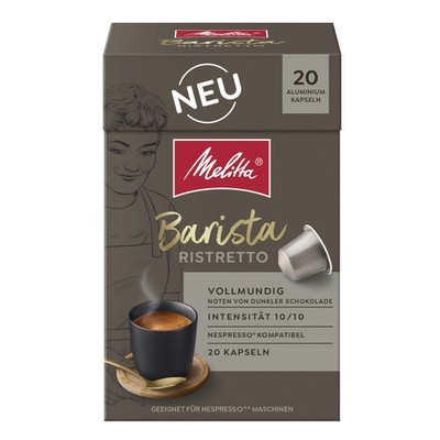 Melitta Barista Ristretto Kapseln 20x5,5g Röstkaffee Packung 110g