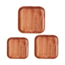 Vassoio da portata in legno Vassoio quadrato in legno Piatto da colazione in