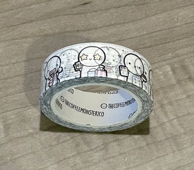 New TheCoffeeMonsterzCo Happy Hobbies Emotis Washi Tape 15 mm roll TCMC