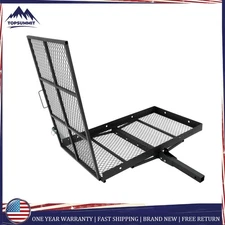 500LB Capacity Hitch Mount Cargo Rack Carrier Steel Black Durable 48"×27.9"×42.1